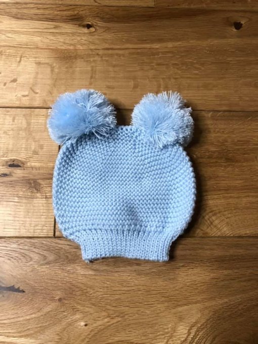 Bonnet bébé à pompons