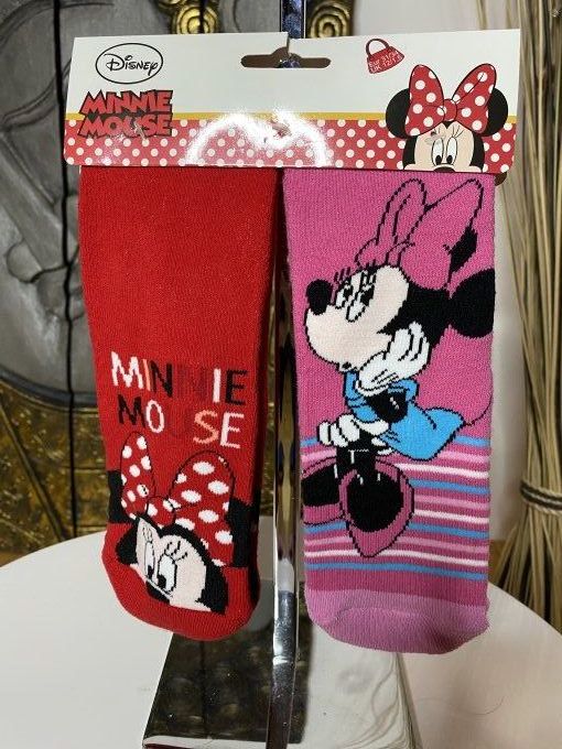 Lots de deux paires de chaussette anti dérapant Minnie 